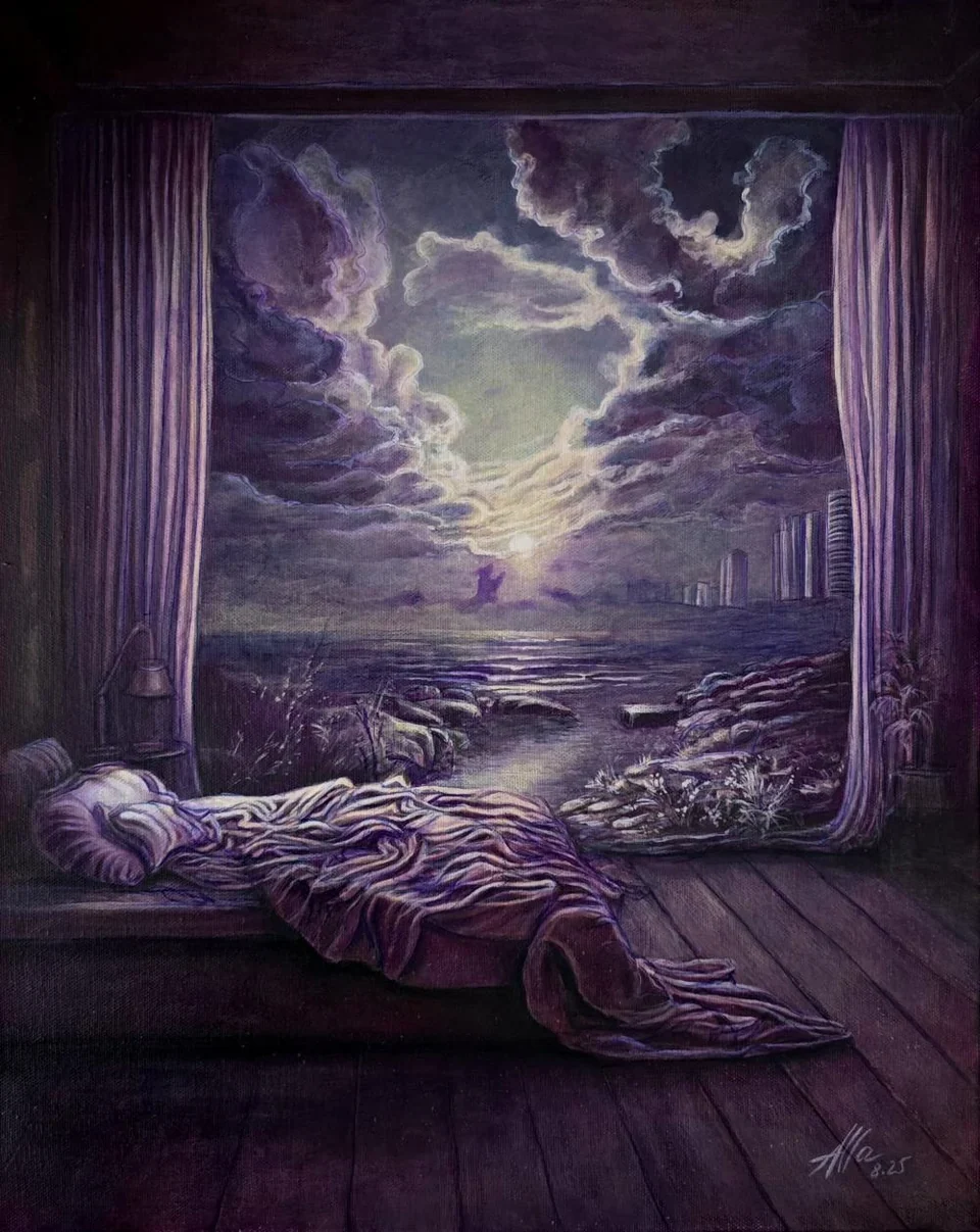 Lavender Dream – Bedroom Flowing into the Horizon