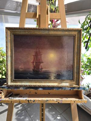 Golden Dawn at Sea — Inspired by Ivan Aivazovsky