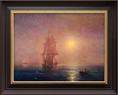 Golden Dawn at Sea – Inspired by Aivazovsky