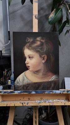 Young Girl in Profile — After William-Adolphe Bouguereau