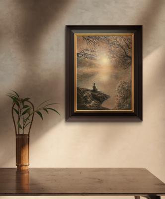 Watching the Sunrise – Romantic Symbolist Landscape