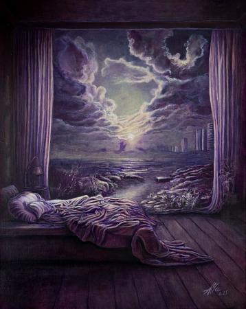 Lavender Dream – Bedroom Flowing into the Horizon